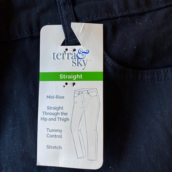 Terra & Sky Denim - Terra & Sky jet black jeans NWT 16W